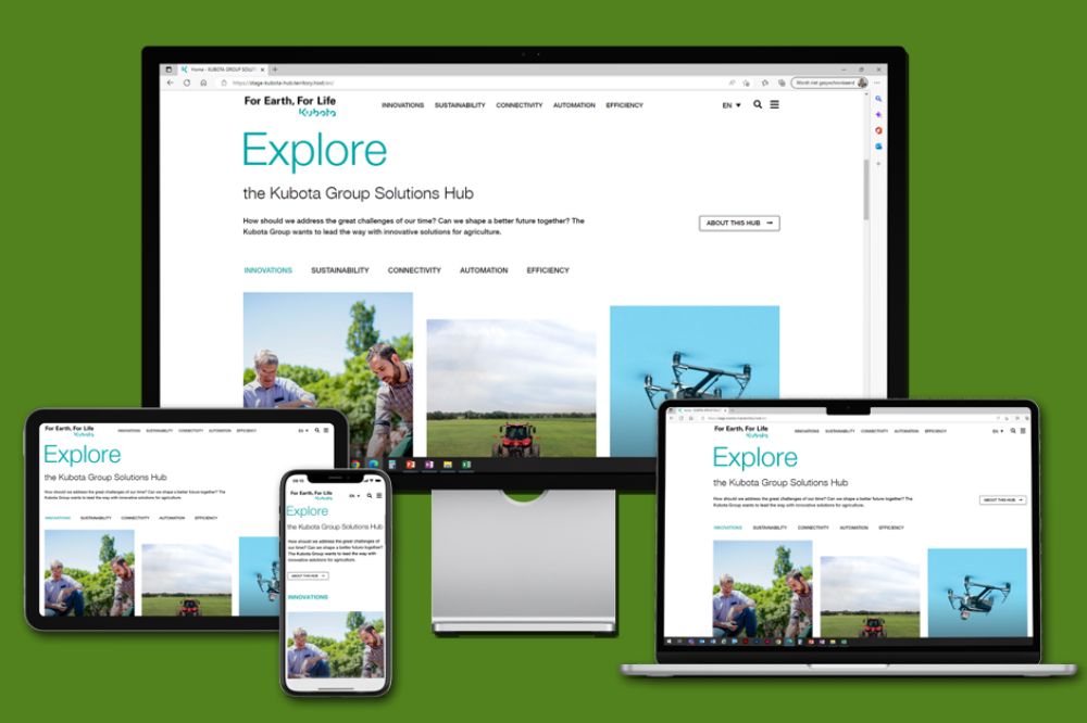 Kubota (Europa) lanceert online 'Kubota Group Solutions Hub'.